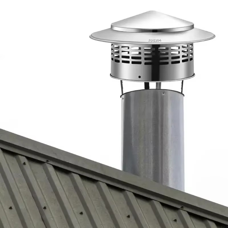 Bouchon de cheminée en acier inoxydable, sortie d'air murale extérieure, tuyau de toit, hotte d'échappement pour conduits de Ventilation, hotte d'échappement de cheminées