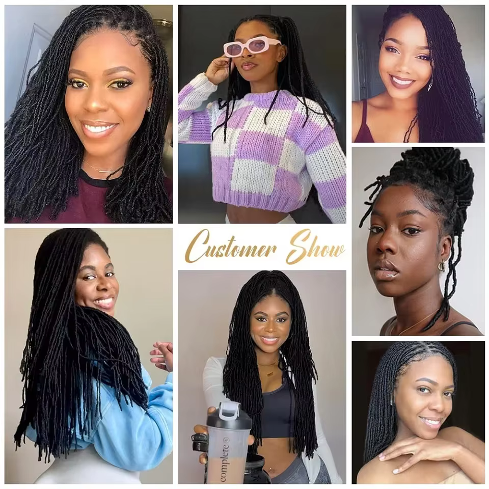 Extensions de Dreadlock cheveux humains pour hommes femmes tresses au Crochet