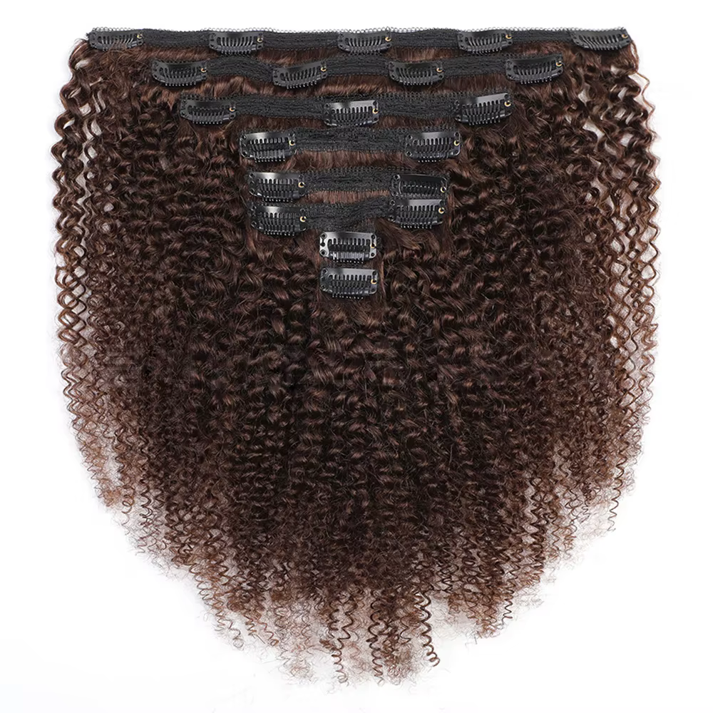 2 # 4 # Extensions de cheveux humains bouclés afro