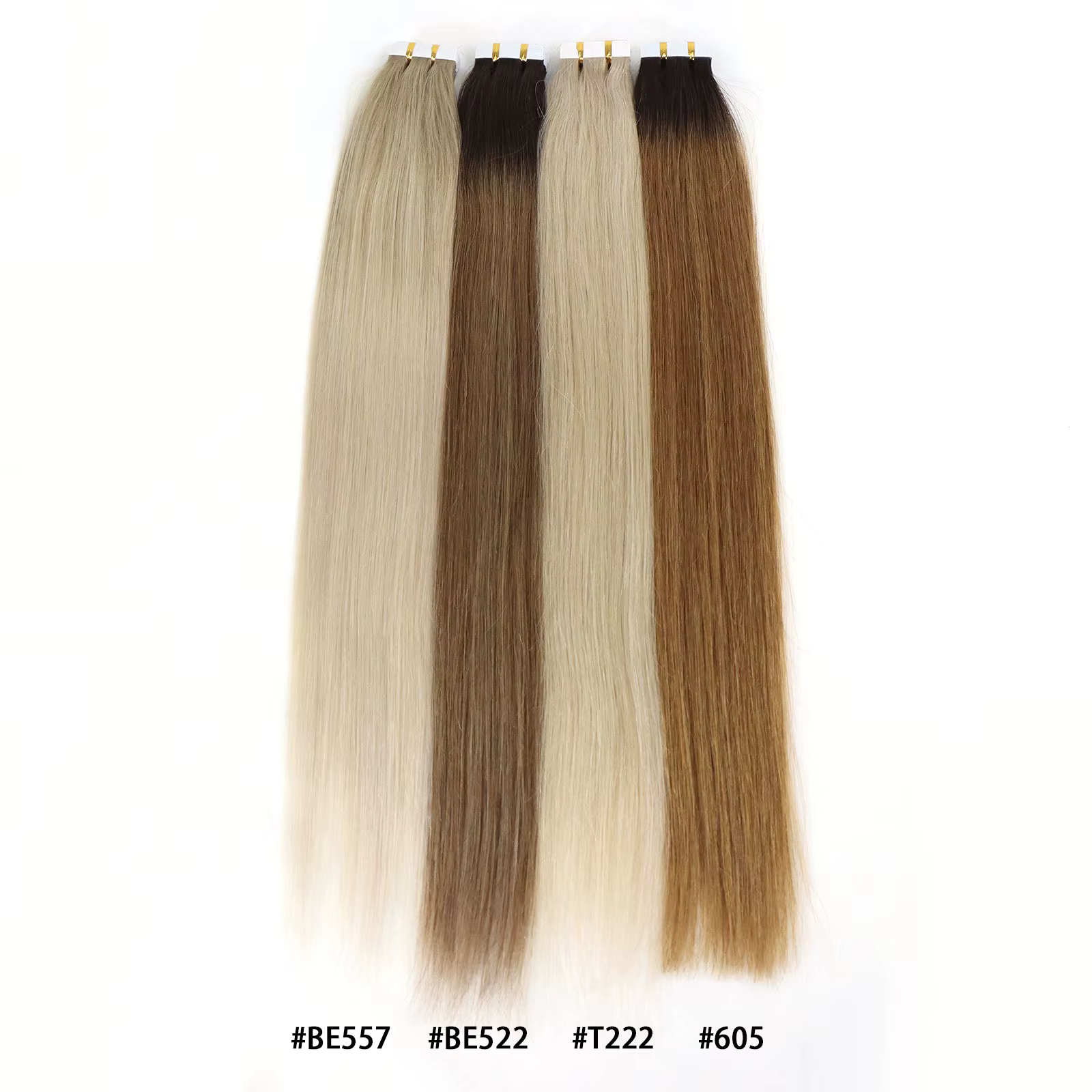 Extensions de bande de cheveux humains blonds