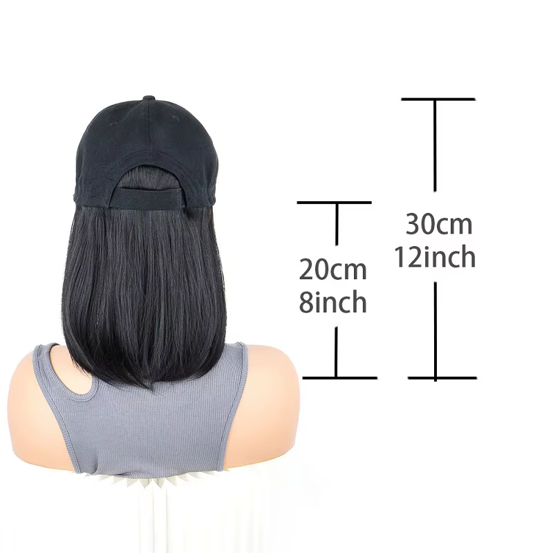 Extensions capillaires synthétiques pour casquette de Baseball