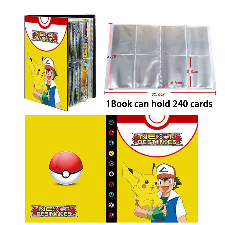 Album de cartes Pokémon 2027@@@ – Livre de collection pour 240 cartes – Nouveau modèle créatif – Classeur de rangement pour cartes de collection