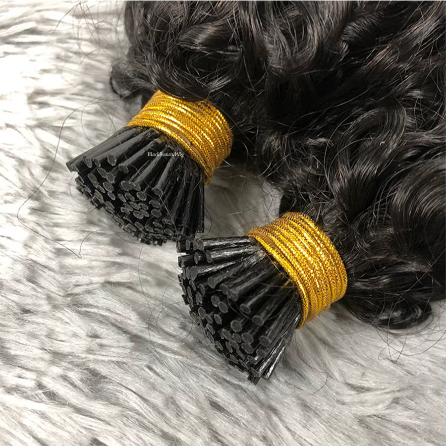 Sassy bouclés je pointe Extension de cheveux humains brésilien Remy