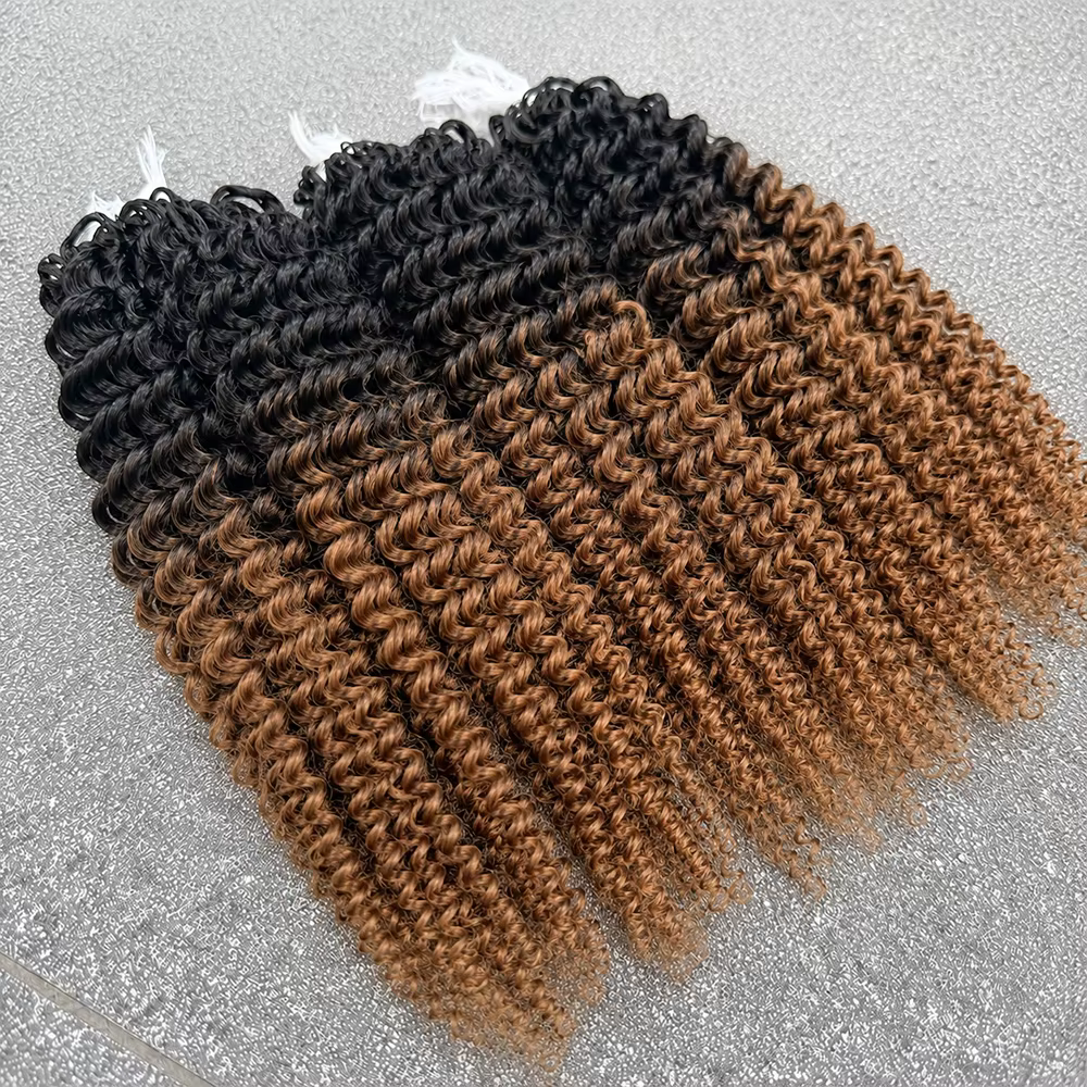 Extensions de cheveux humains bouclés pré-séparées pour crochet