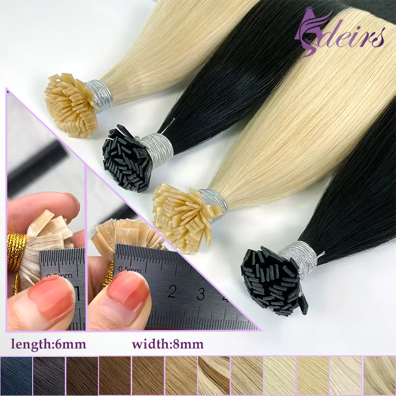 KtKerBrian-Extensions de Cheveux à Pointe Plate Droite pour Salon