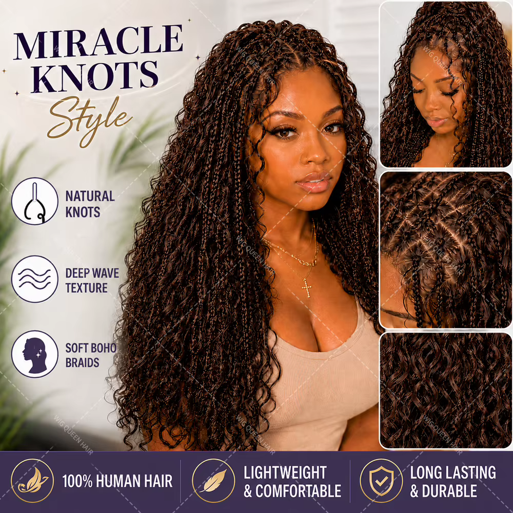 Extensions de cheveux au Crochet brun vague profonde