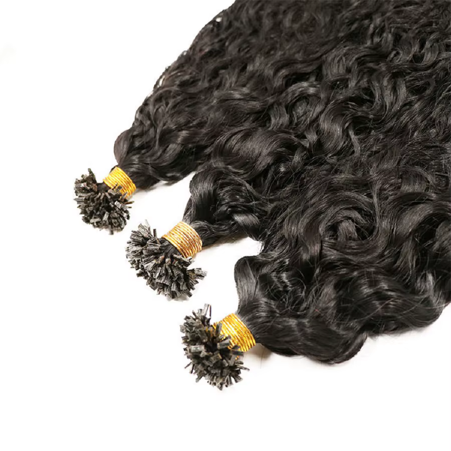 Extension de Cheveux Humains Brésiliens à Pointe Plate Pré-Collés