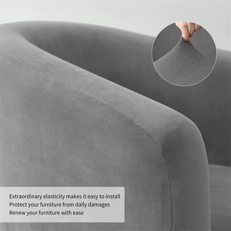 1 ensemble housse de fauteuil de baignoire en velours extensible