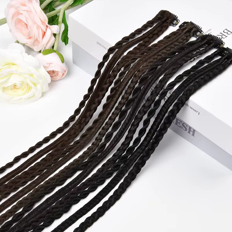 1 pièce Extension de cheveux tressée à clipser