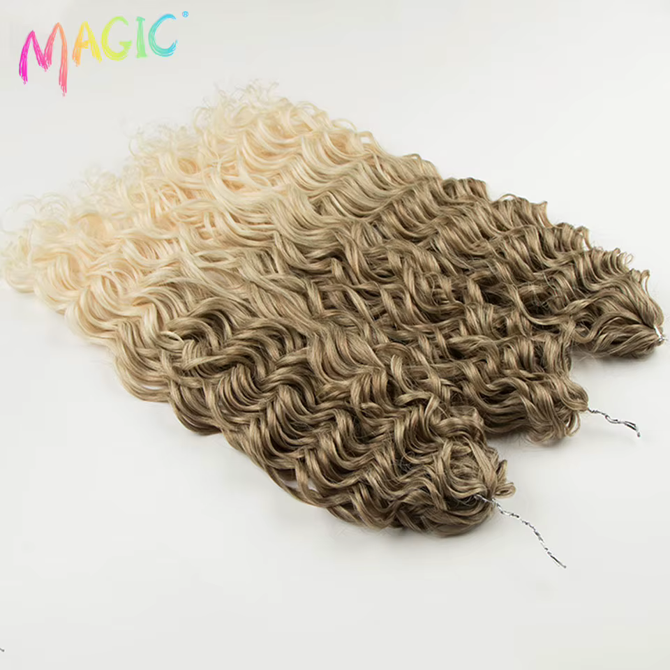 Extensions de cheveux synthétiques bouclés Magic Ombre Water Wave