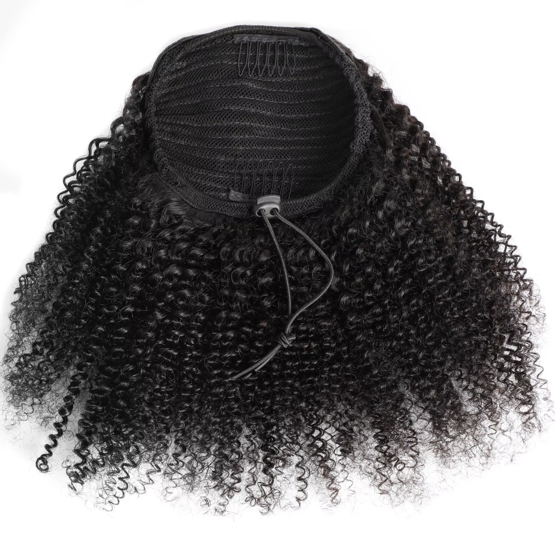 Queue de cheval en cheveux humains afro bouclés