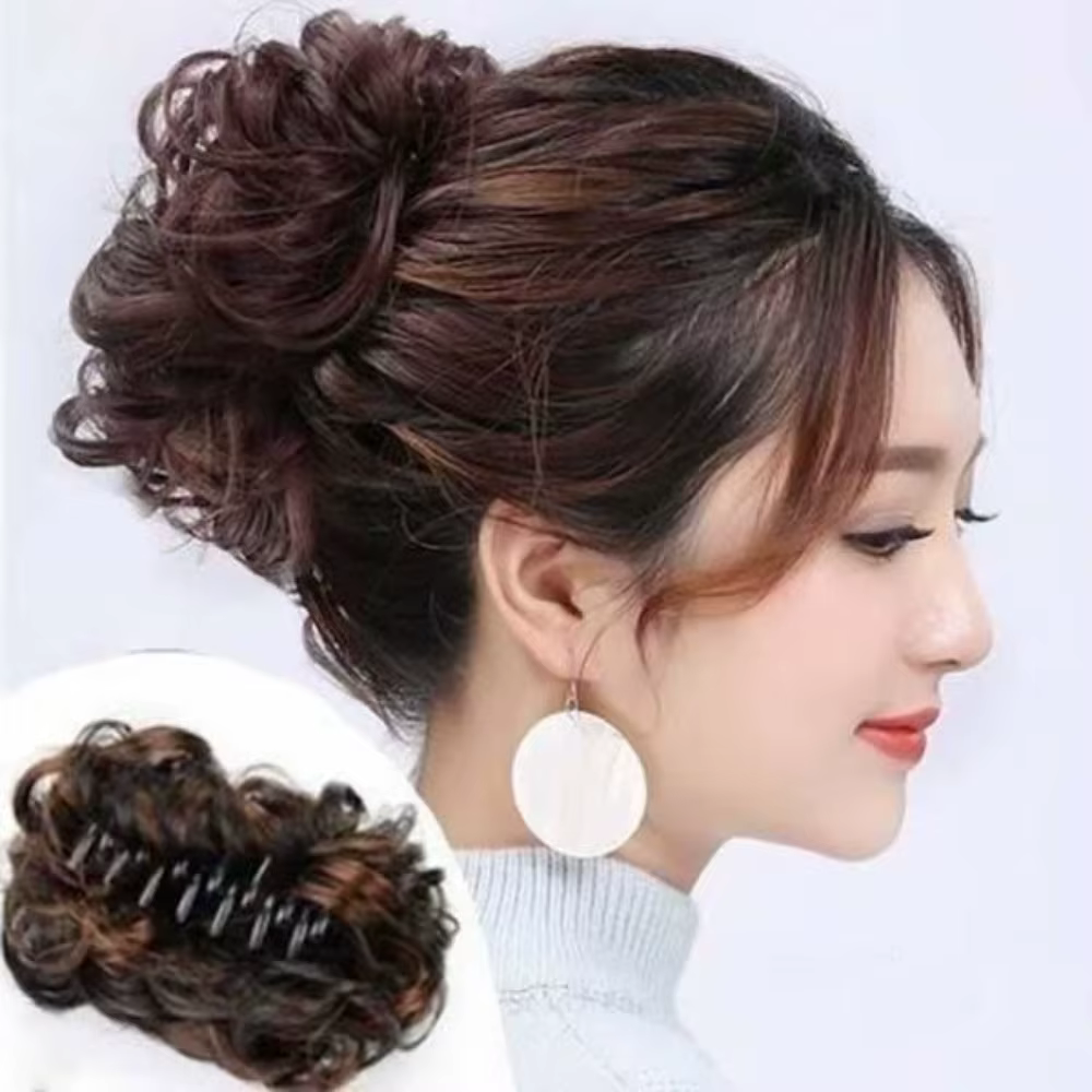 Chignon synthétique en désordre