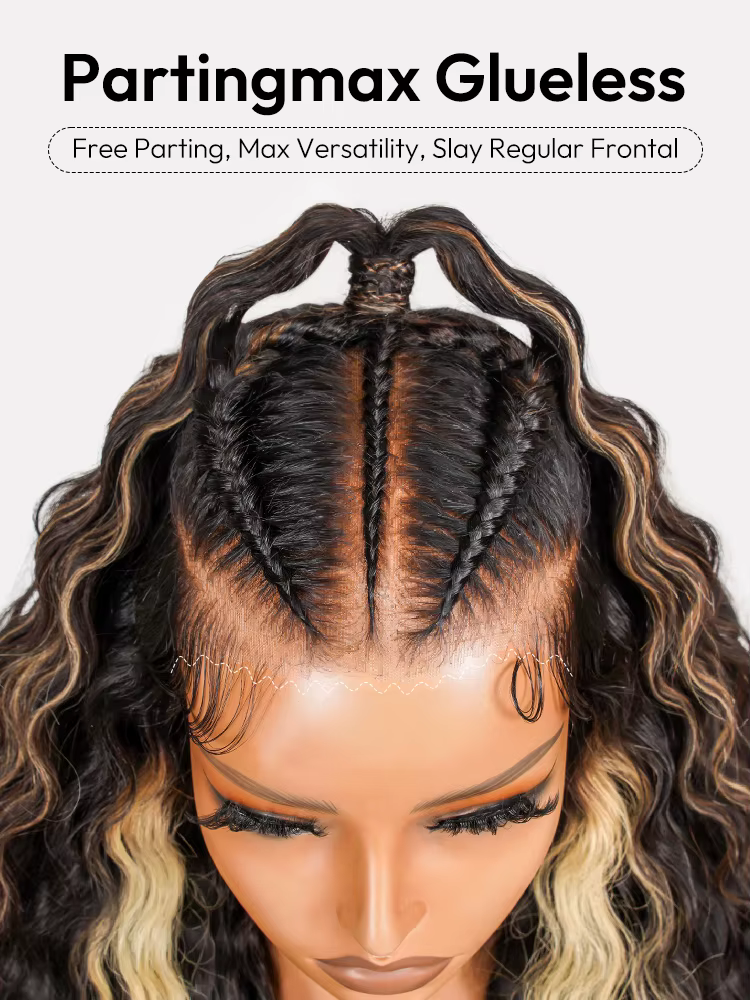 Alipearl cheveux sans colle mettre en évidence styliste perruque prêt à emporter pré-max serti ondulé 13x6 Ombre
