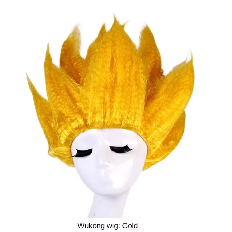 Perruque de Costume de Cosplay pour enfants-moelleux Style de tête Saiyan Lianhua de Dragon Ball Son Goku