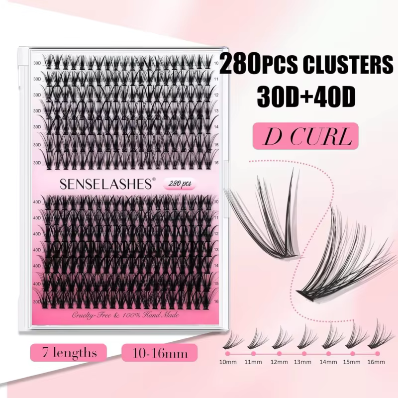 Kit d'extension de cils DIY SENSE LASHES 280 pièces 0