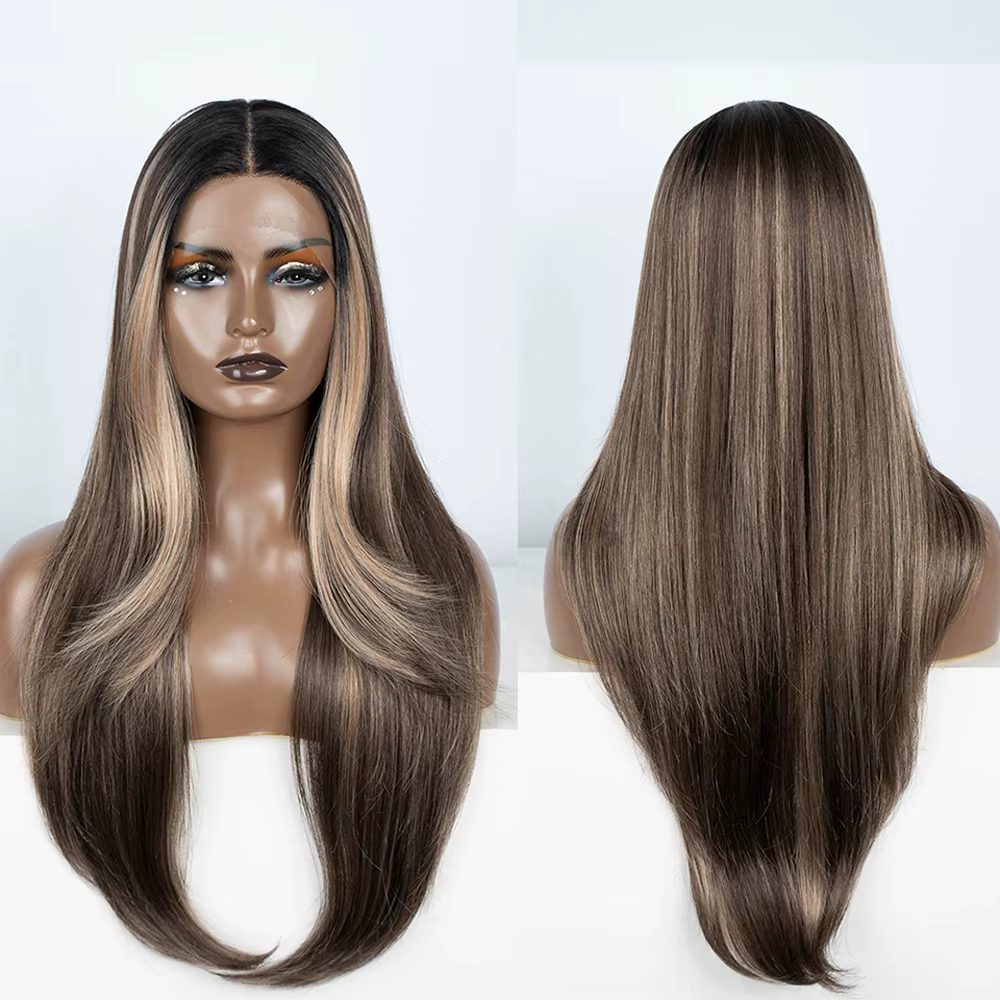 Perruque Lace Front Wig synthétique sans colle