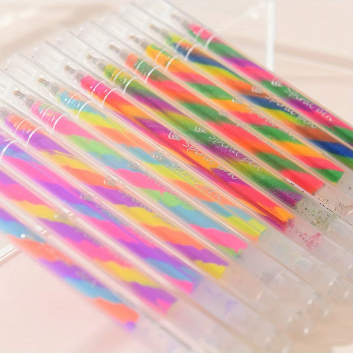 Ensemble de stylos surligneurs en Gel à paillettes, 6 pièces, couleurs vives de 1.2mm, écriture fluide, parfait pour les journaux, l'artisanat de bricolage, les cartes de vœux,