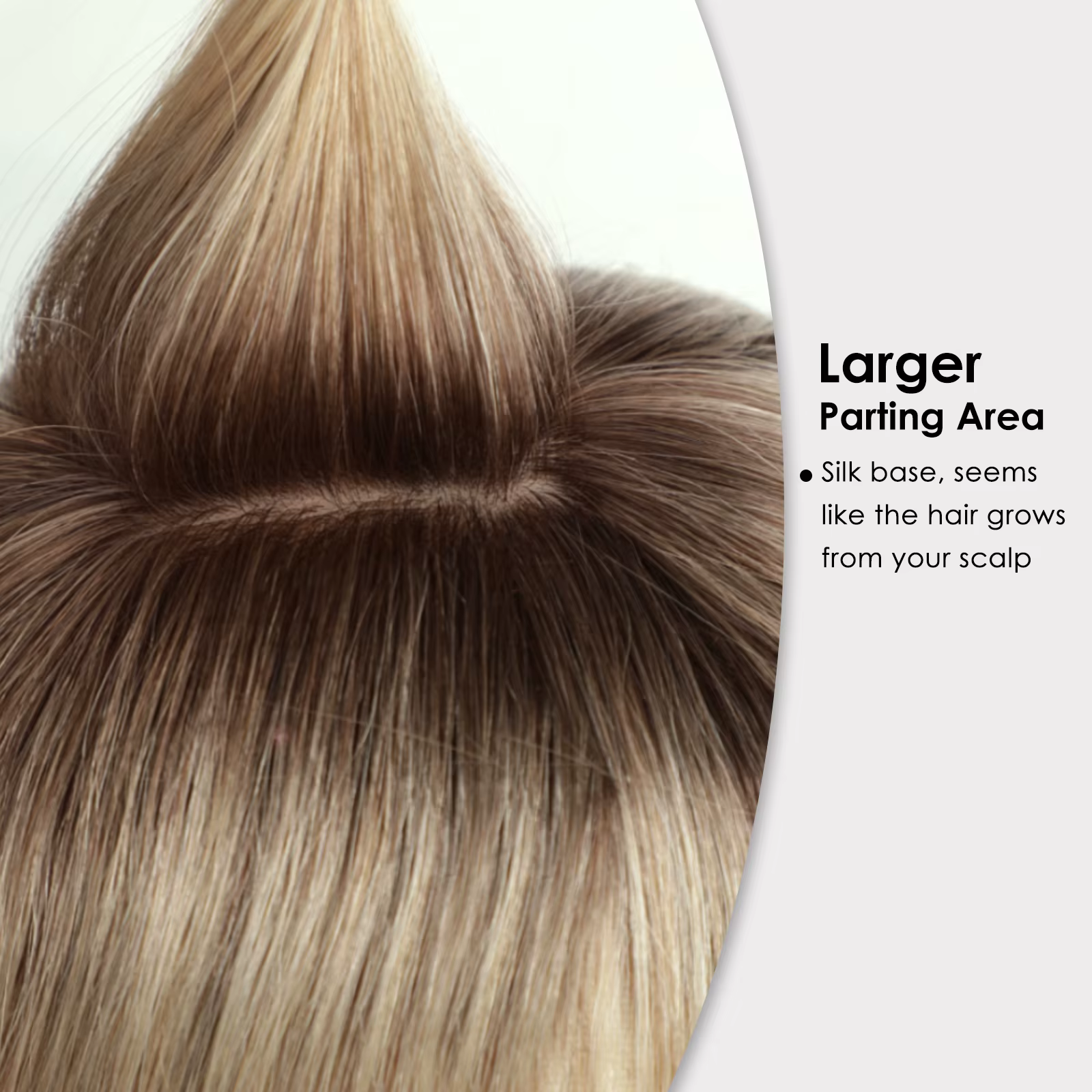 Toppers de cheveux humains avec frange pour femmes