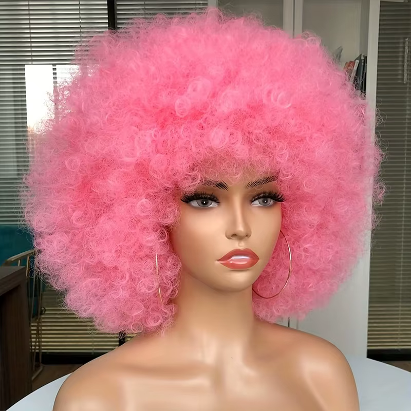 Perruque Afro Punk Rock des années 70 – Boucles synthétiques