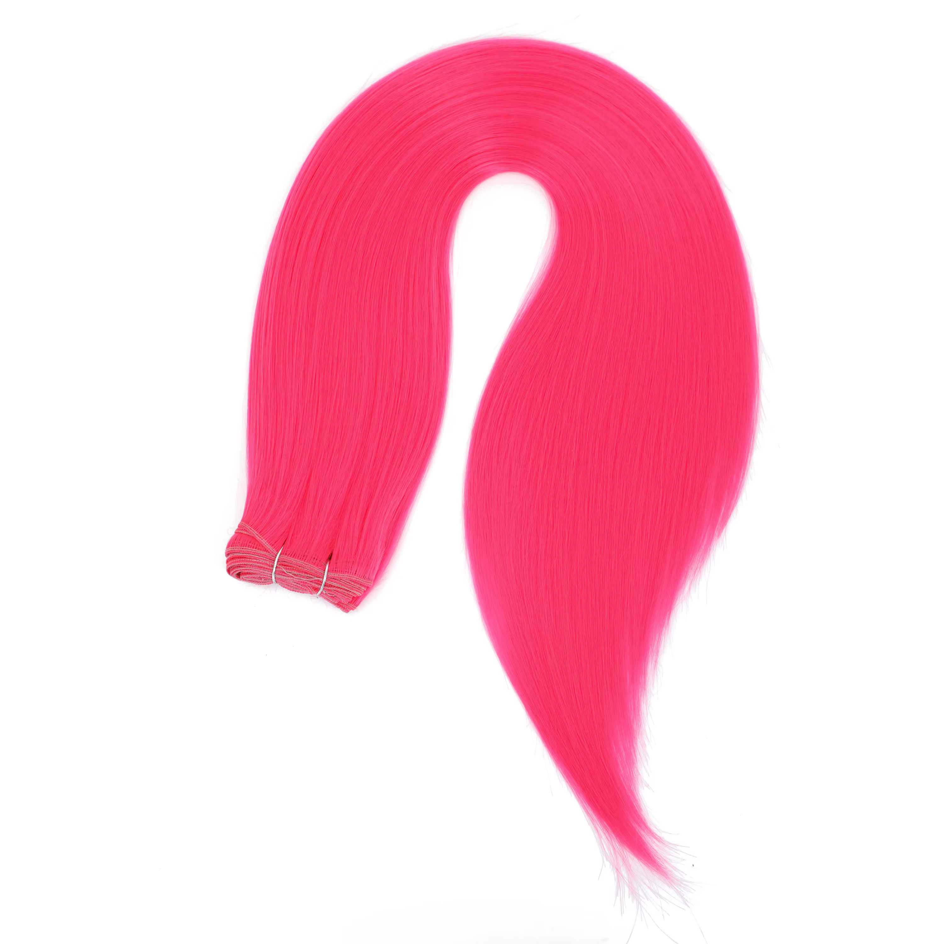 Extensions de Cheveux Synthétiques Naturels Yaki Rose Fantaisie 30 Pouces Lisses Comme des Baguettes 150g 200g Couleur Châtain Orange Cuivré