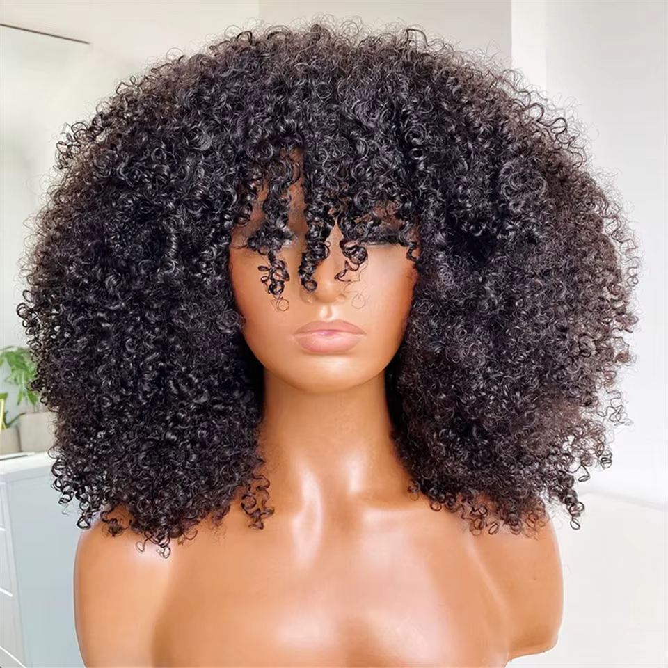 Perruque brésilienne afro bouclée crépue