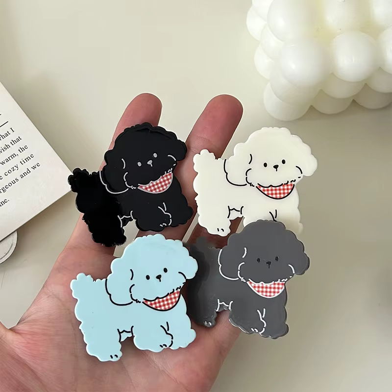 Pince à cheveux en acrylique de dessin animé mignon pour femmes et filles