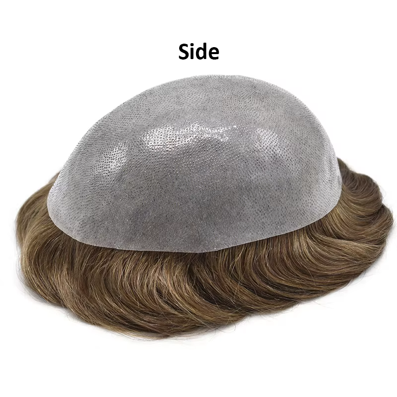 Prothèse capillaire pour homme en cheveux humains indiens