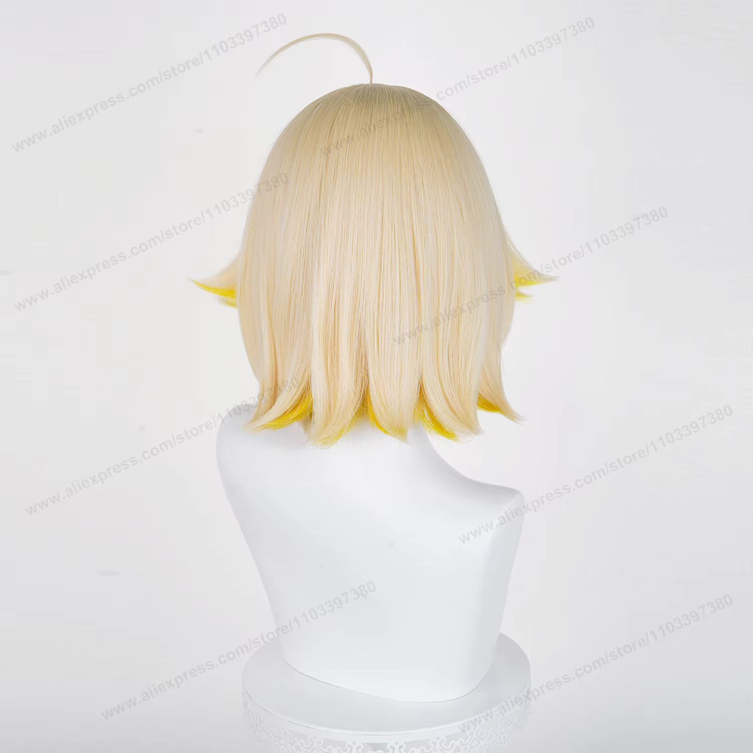 Elegg – perruque de Cosplay synthétique courte dorée de 34cm pour femmes