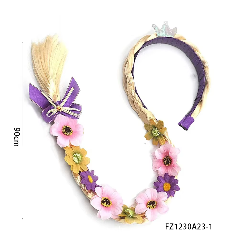Perruques de déguisement de princesse raiponce