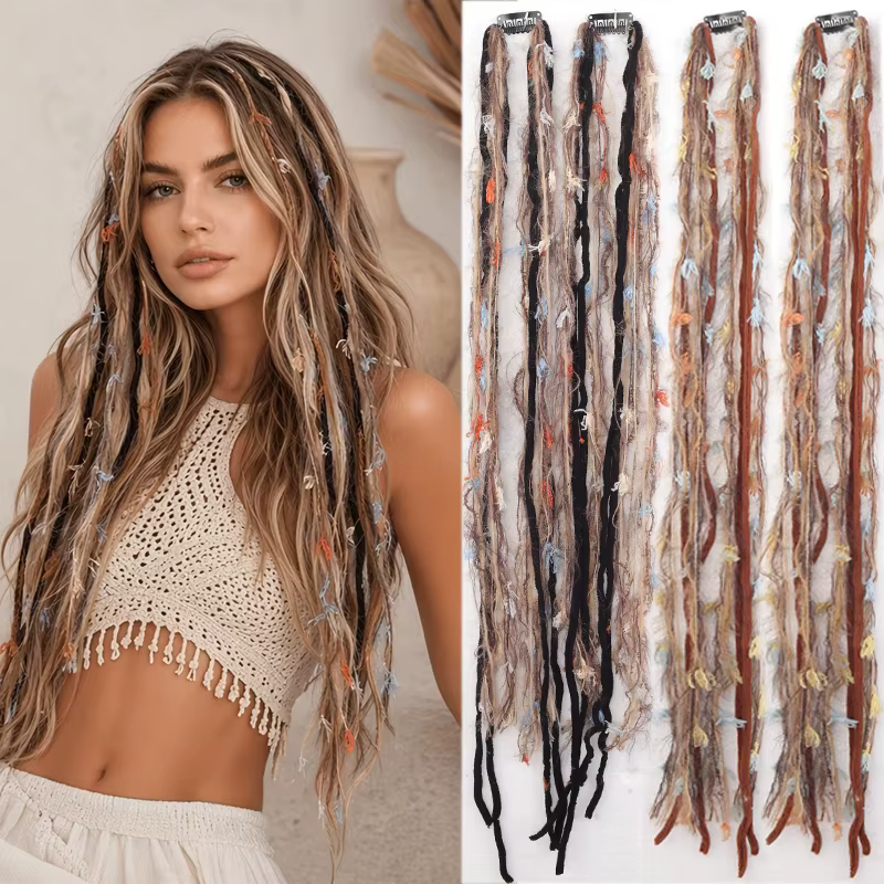 Extensions de cheveux tressés à la main de 24 pouces