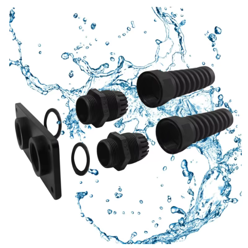 Presse-étoupe marine ISURE avec base en aluminium anodisé, antirouille, anticorrosion, étanche IP68, joint en nylon, écrou de blocage réglable