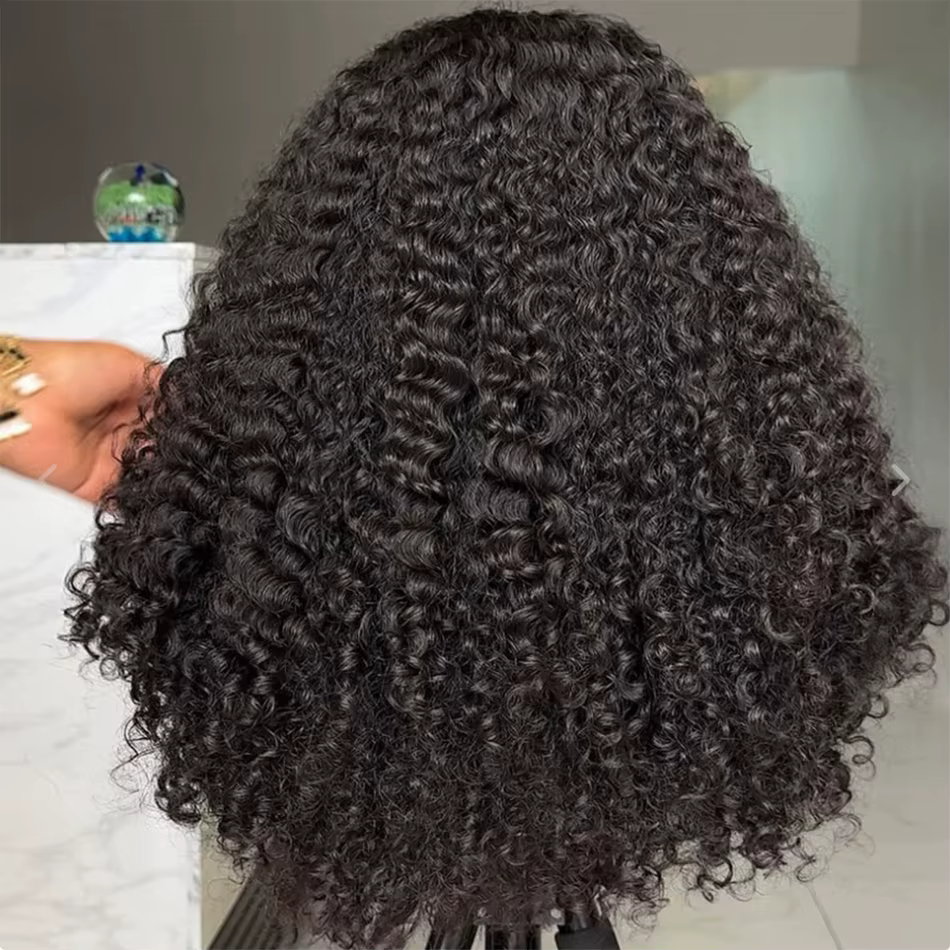 Perruque BOB bouclée cheveux humains 330 densité 5x5 HD dentelle fermeture vague profonde perruques pour les femmes