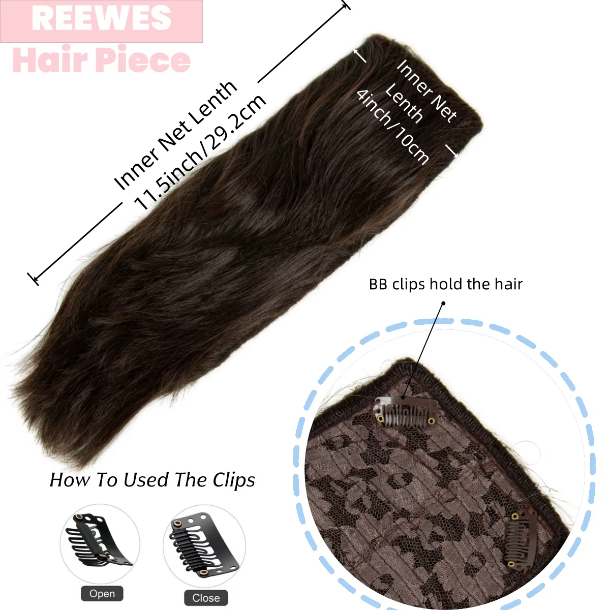 Perruque Mohawk brune REEWES pour adultes