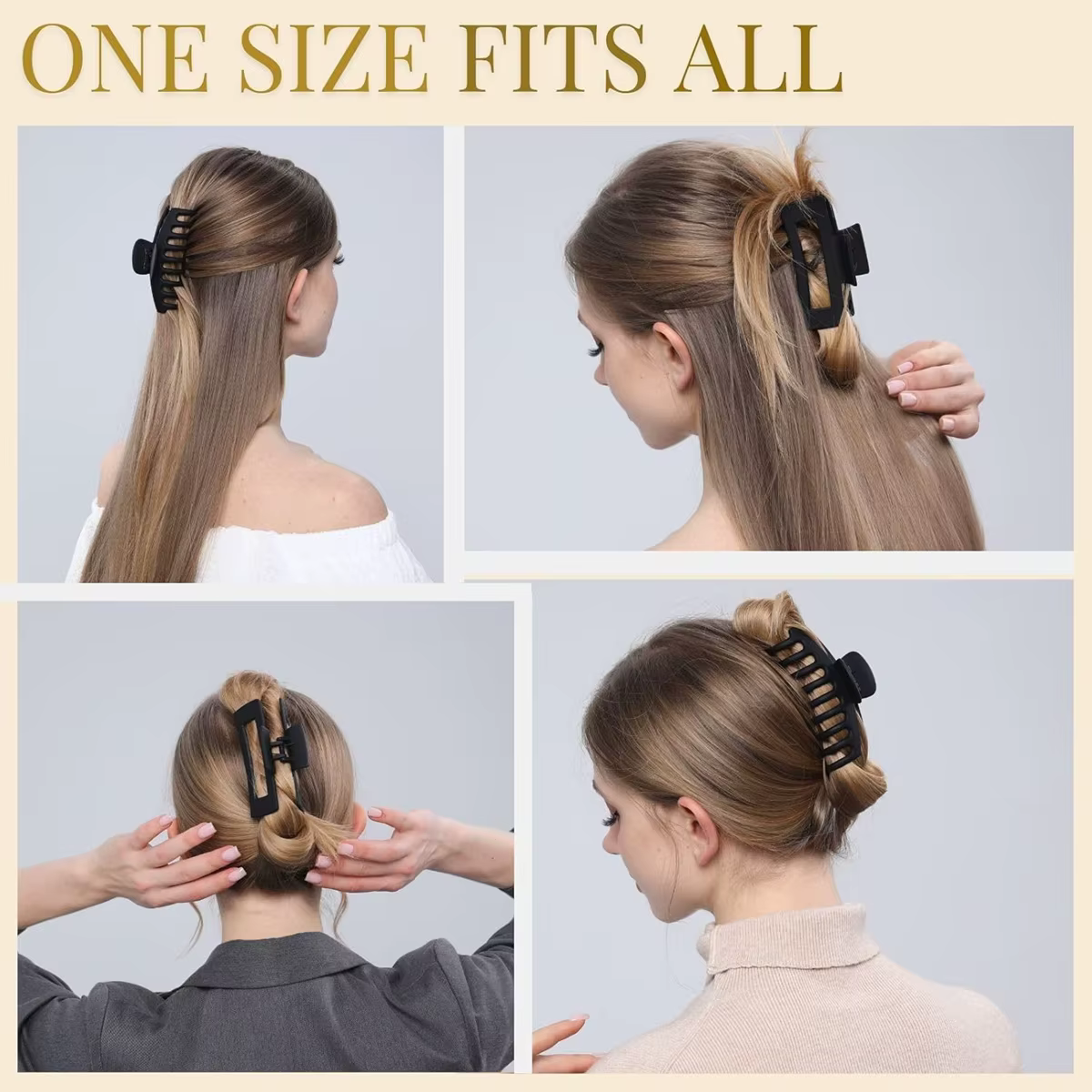 Pinces à cheveux noires pour femmes