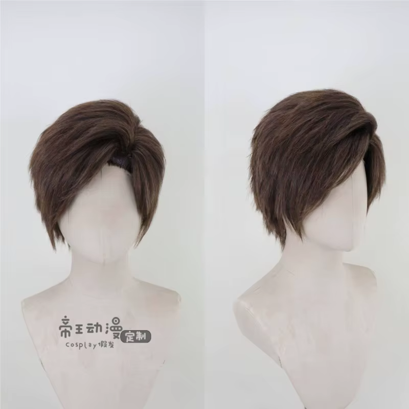 Perruque de cosplay Re9 REQ Leon pour homme