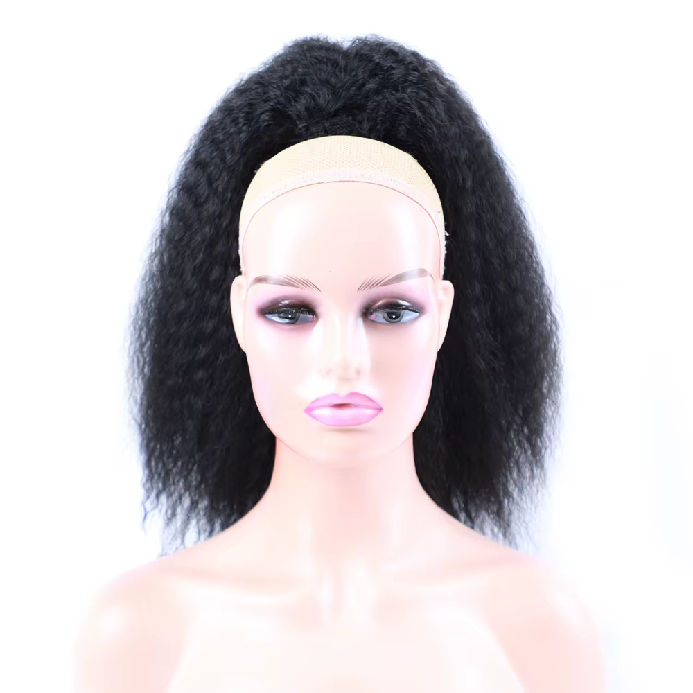 Extensions synthétiques Afro bouffantes pour queue de cheval crépue