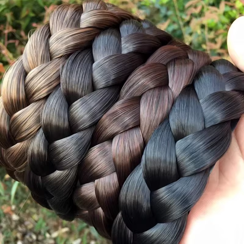 Twist perruque bandeaux pour femmes larges tresses en arête de poisson