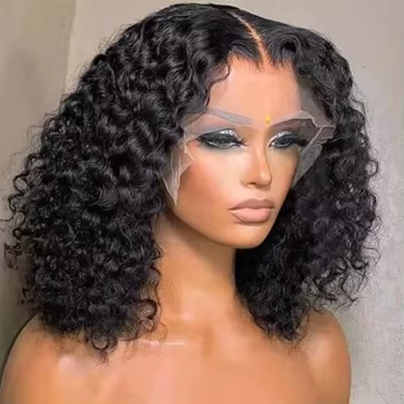 Perruque Bob synthétique courte émoussée pour femmes noires