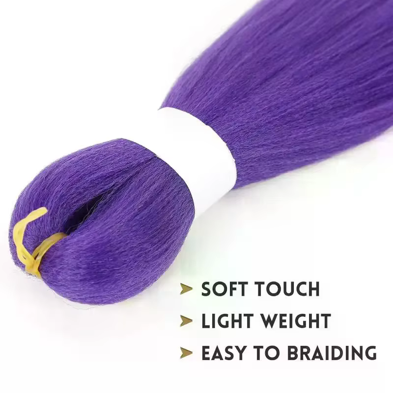 Perruque de Cosplay KPOP Rumi longue tressée violette