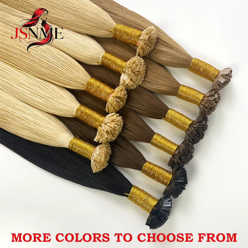 JSNME haute qualité pointe plate Extensions de cheveux kératine naturel vraiment Extension