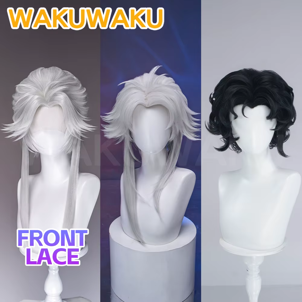 EN STOCK Perruque de cosplay Pierrot Harlequin Game WakuWaku pour homme