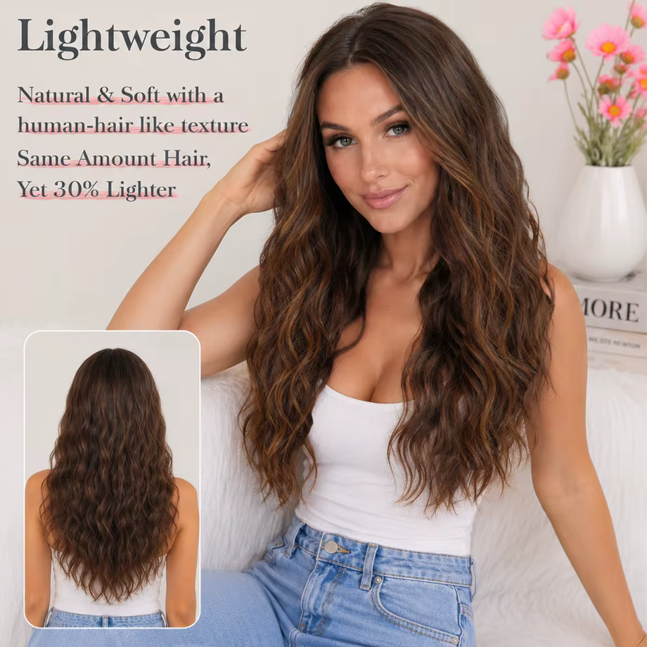 Extensions de cheveux à clipser pour femmes - 3 pièces