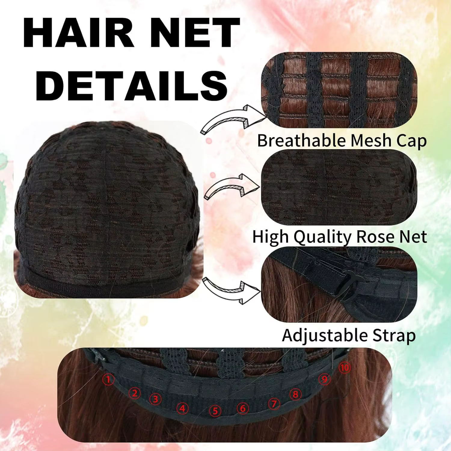 Perruque de Cosplay Longue Brune avec 2 Tresses pour Femme