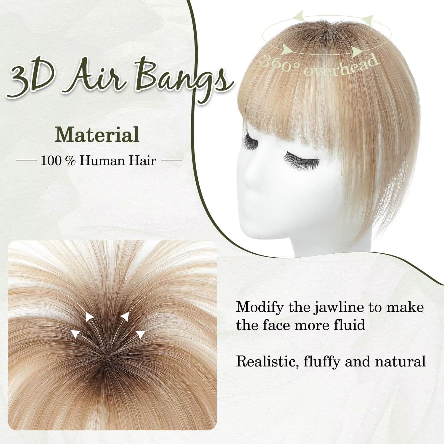 Extensions de cheveux blondes ombrées brun-blond de 10 pouces
