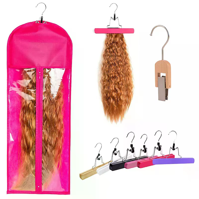 Cintres d'extension de cheveux pour rangement de perruque