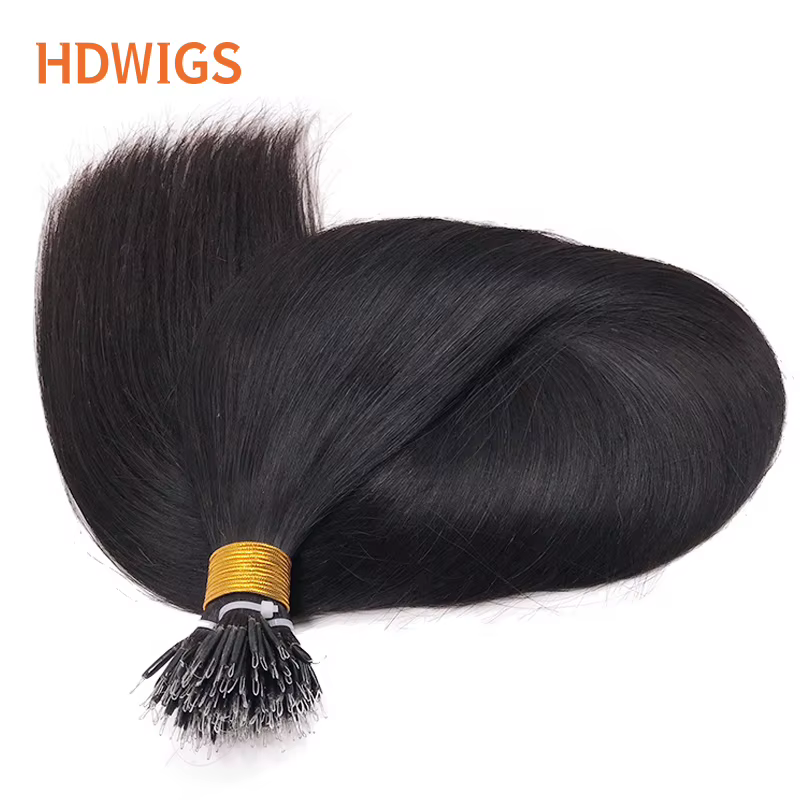 Nanoring Extension de cheveux droite haute qualité Extensions