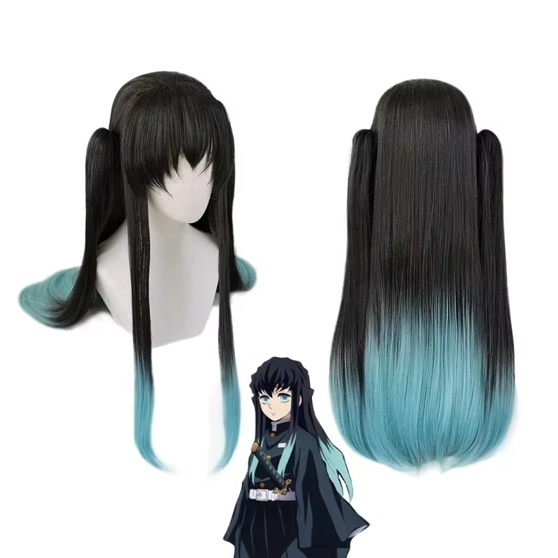 Perruque de Cosplay synthétique Anime Tokitou Muichirou