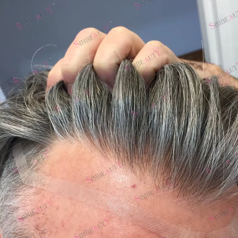 Prothèse capillaire invisible et confortable pour hommes