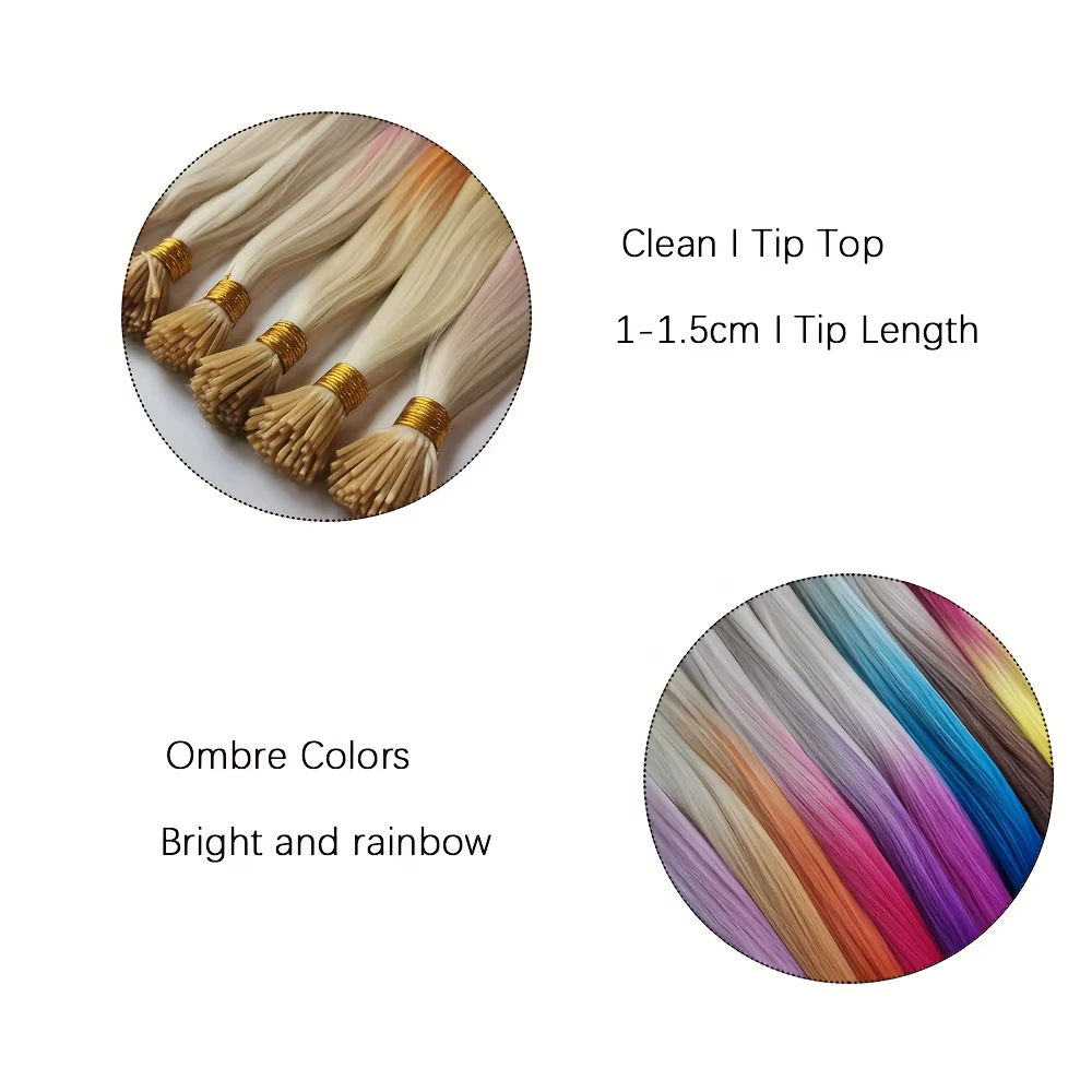 Extensions de cheveux synthétiques colorés pour femmes