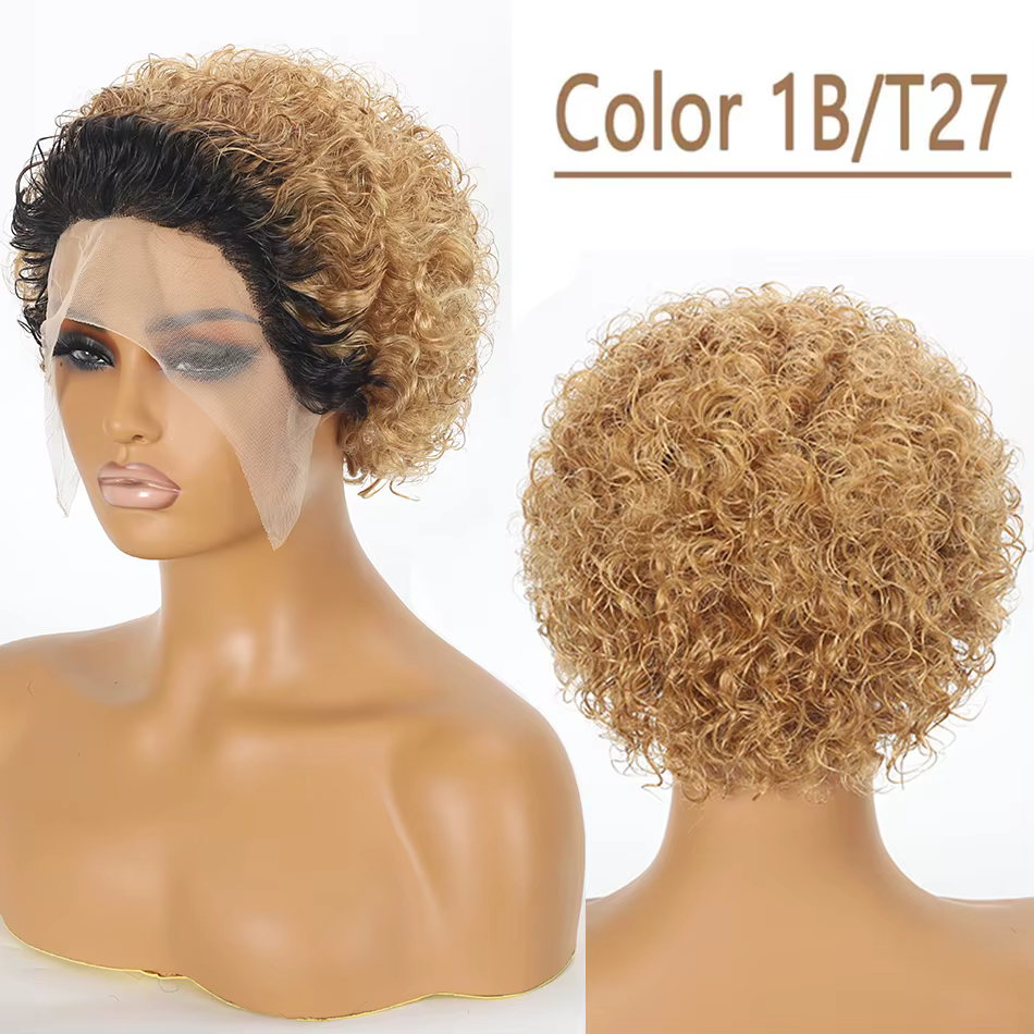 Perruque coupe lutin crépus bouclés
